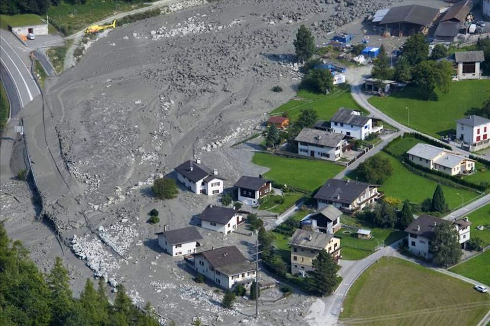 La frana in Val Bondasca che nel 2017 ha travolto e ucciso otto escursionisti (foto d'archivio).
