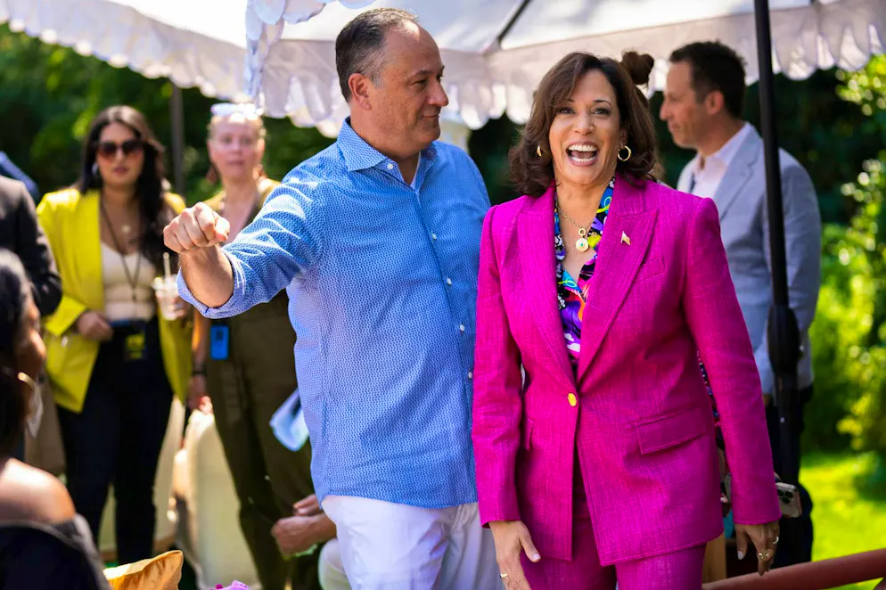 Kamala Harris met her partner Doug Emhoff on a blind date. (archive picture)