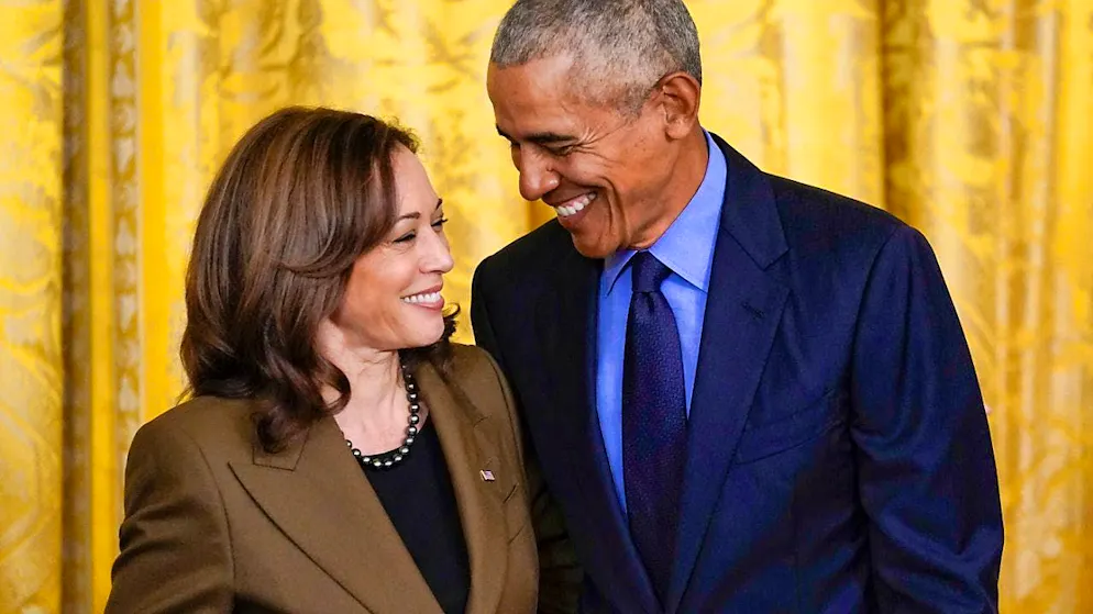 ARCHIVE - US Vice President Kamala Harris and former US President Barack Obama. Photo: Carolyn Kaster/AP/dpa