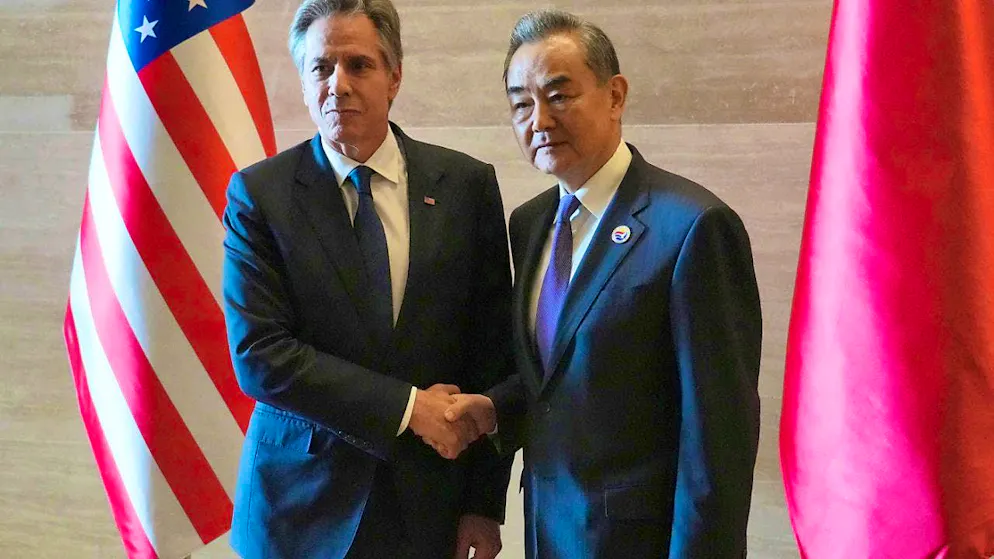 US Secretary of State Antony Blinken (l) and Chinese Foreign Minister Wang Yi (r). Photo: Achmad Ibrahim/Pool AP/dpa