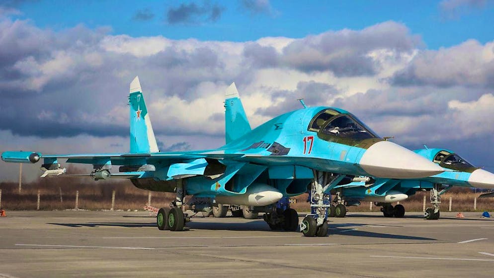 ARCHIVE - The Russian Sukhoi Su-34 fighter-bomber. photo: Vitaliy Timkiv/AP/dpa