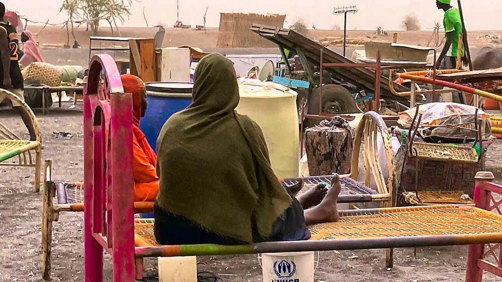 ARCHIVE - Refugee women from Sudan with their belongings. The power struggle in Sudan, which has been ongoing since mid-April 2023, has triggered what the UN says is the world's largest refugee crisis with around ten million refugees. Photo: Eva-Maria Krafczyk/dpa