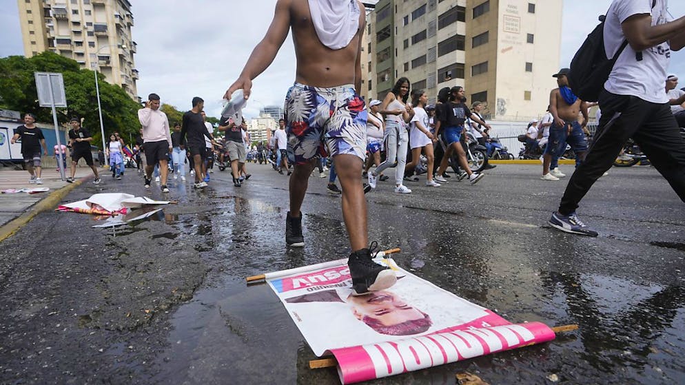 Wut auf den Strassen Venezuelas gegen den Verantwortlichen für den Niedergang des Landes: Nicolás Maduro.