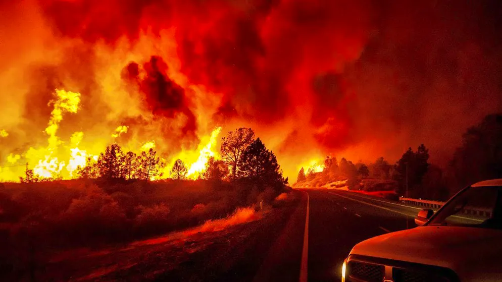 The Park Fire rages in the northern Californian district of Tehama. (July 26, 2024)