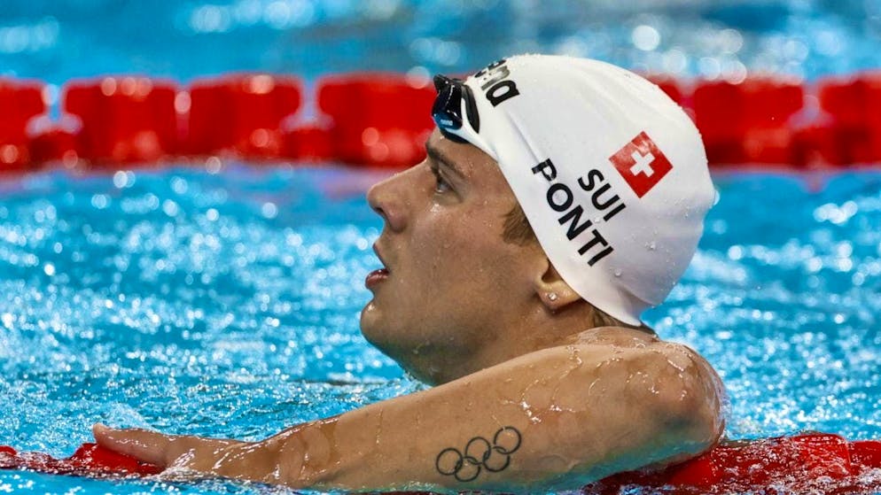 Noè Ponti misses out on a medal in the 200 m dolphin.