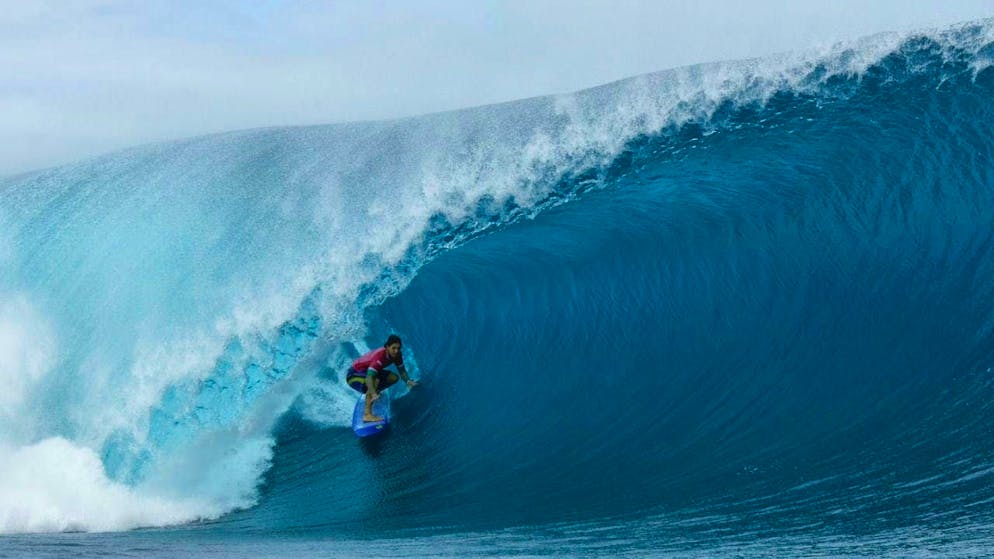 Brazilian Gabriel Medina catches the perfect wave.