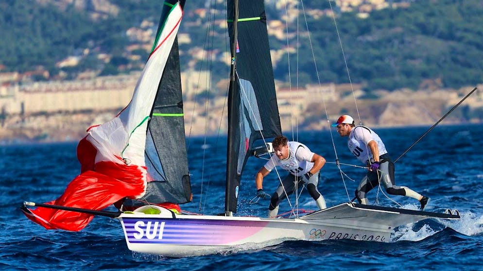 The Geneva sailing duo Sébastien Schneiter/Arno De Planta in action
