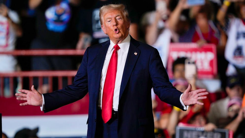 Trump will gegen Harris zu einem TV-Duell antreten. (Archivbild)