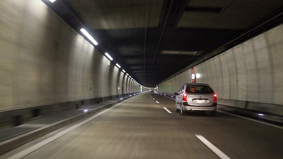Il tunnel del Seelisberg l'ungo l'autostrada A2. (immagine d'illustrazione)