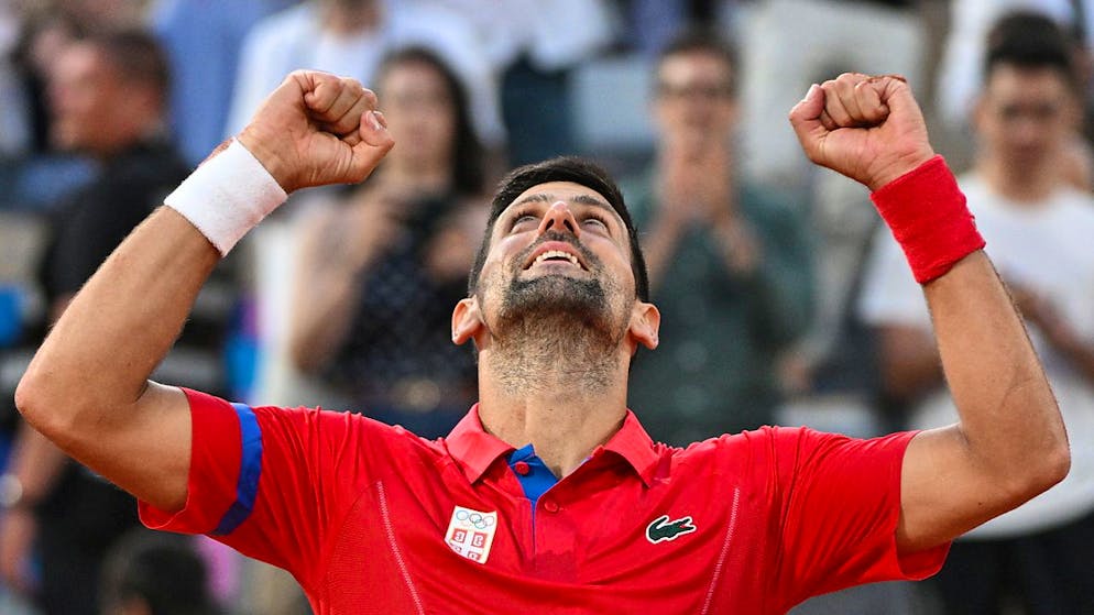 Novak Djokovic darf feiern - sein Saisonziel, Olympiagold, ist geschafft