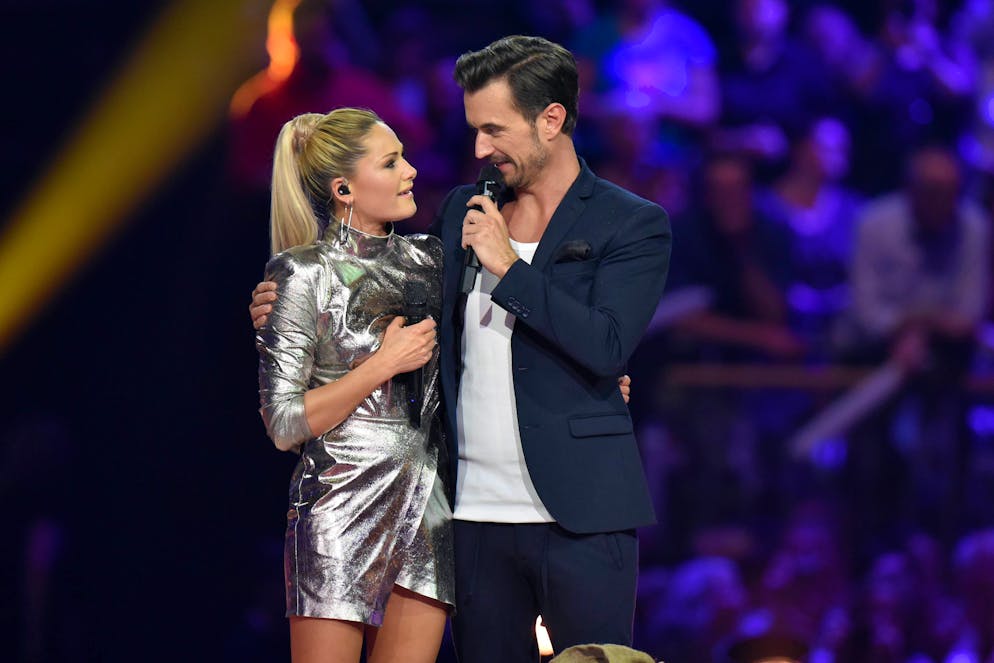 40 Jahre jung: Happy Birthday, Schlagerkönigin Helene Fischer. 2018: Helene Fischer mit Florian Silbereisen bei der ARD-Liveshow «Schlagerchampions – Das grosse Fest der Besten» im Velodrom in Berlin.