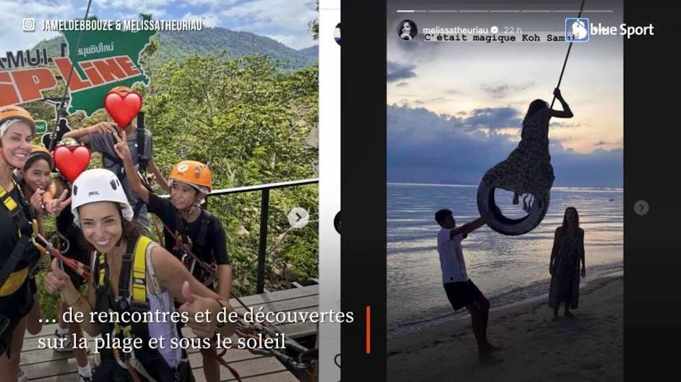 Clichés publiés. Mélissa Theuriau et Jamel Debbouze en Thaïlande