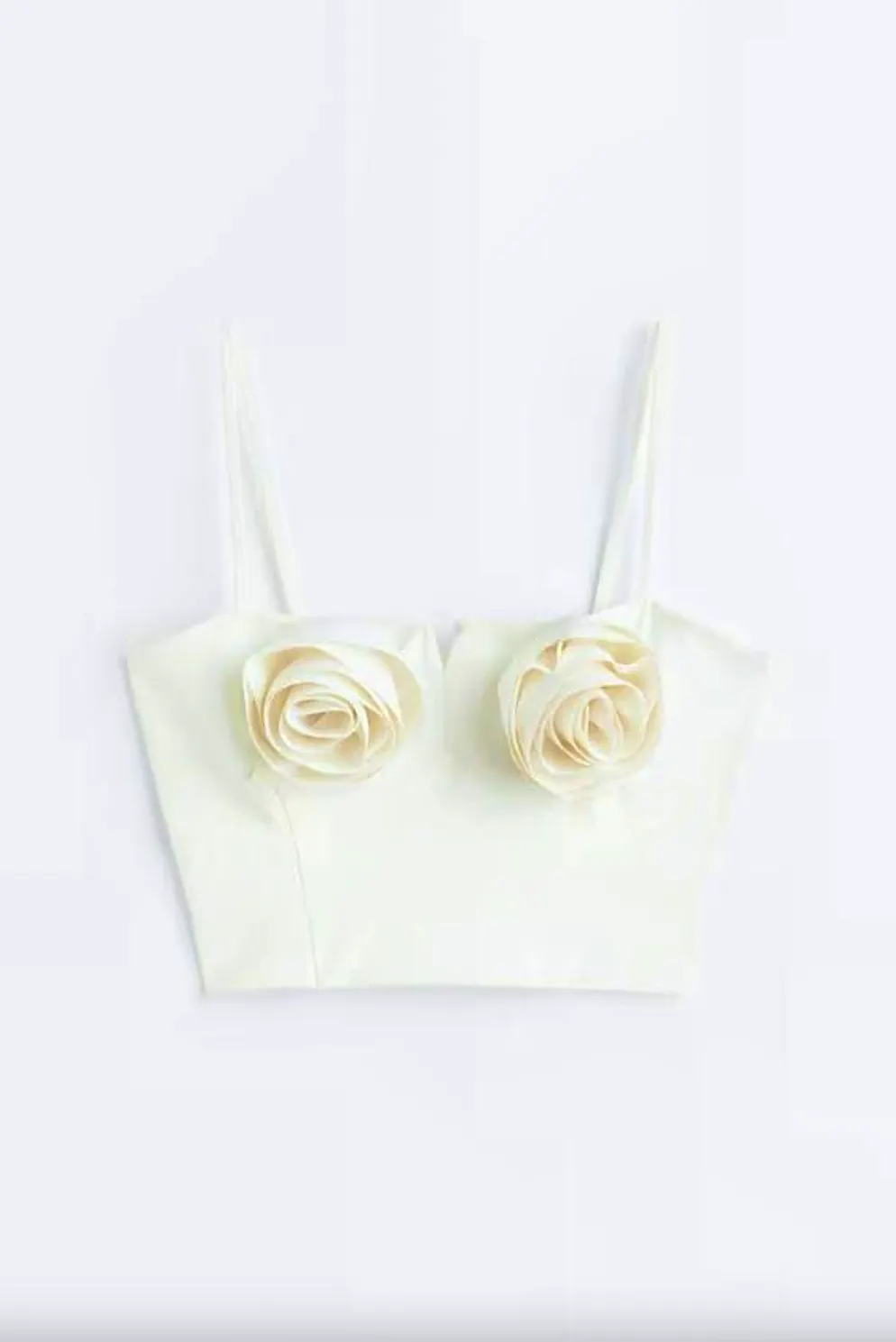 Fashion trend in summer 2024: 3D tops. Short top with appliqués from H&M for around 25 francs.