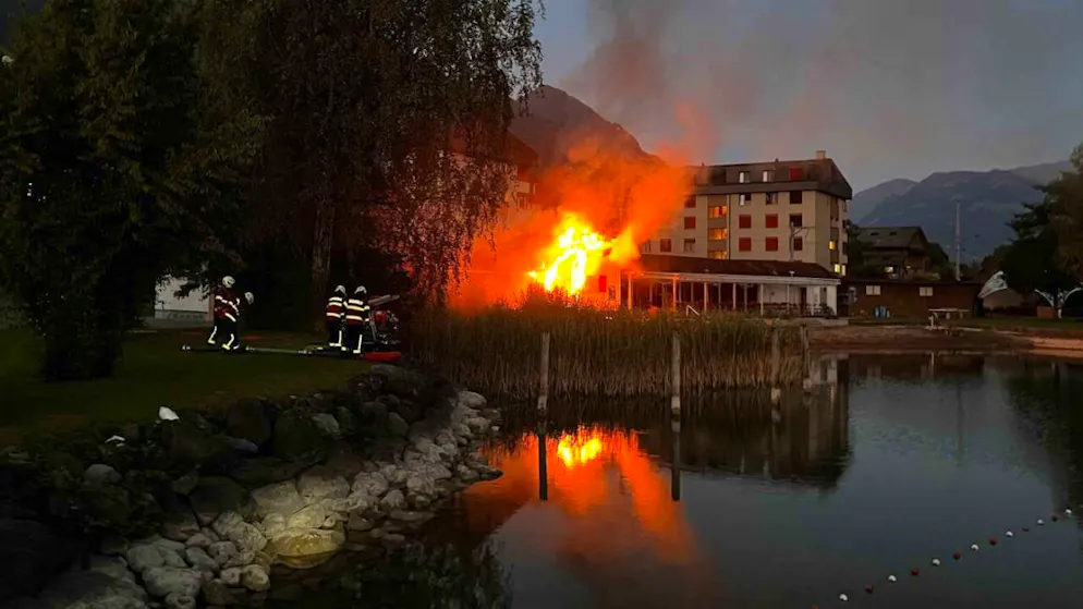 Das Badi-Beizli in Sachseln stand in Vollbrand.