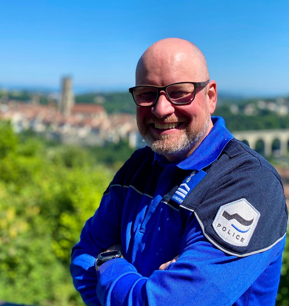 Raphael Hermann, Chef Verkehrserziehung bei der Kantonspolizei Freiburg