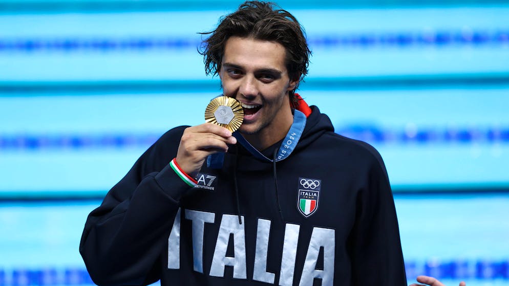 Thomas Ceccon gewann Gold über 100 Meter Rücken.