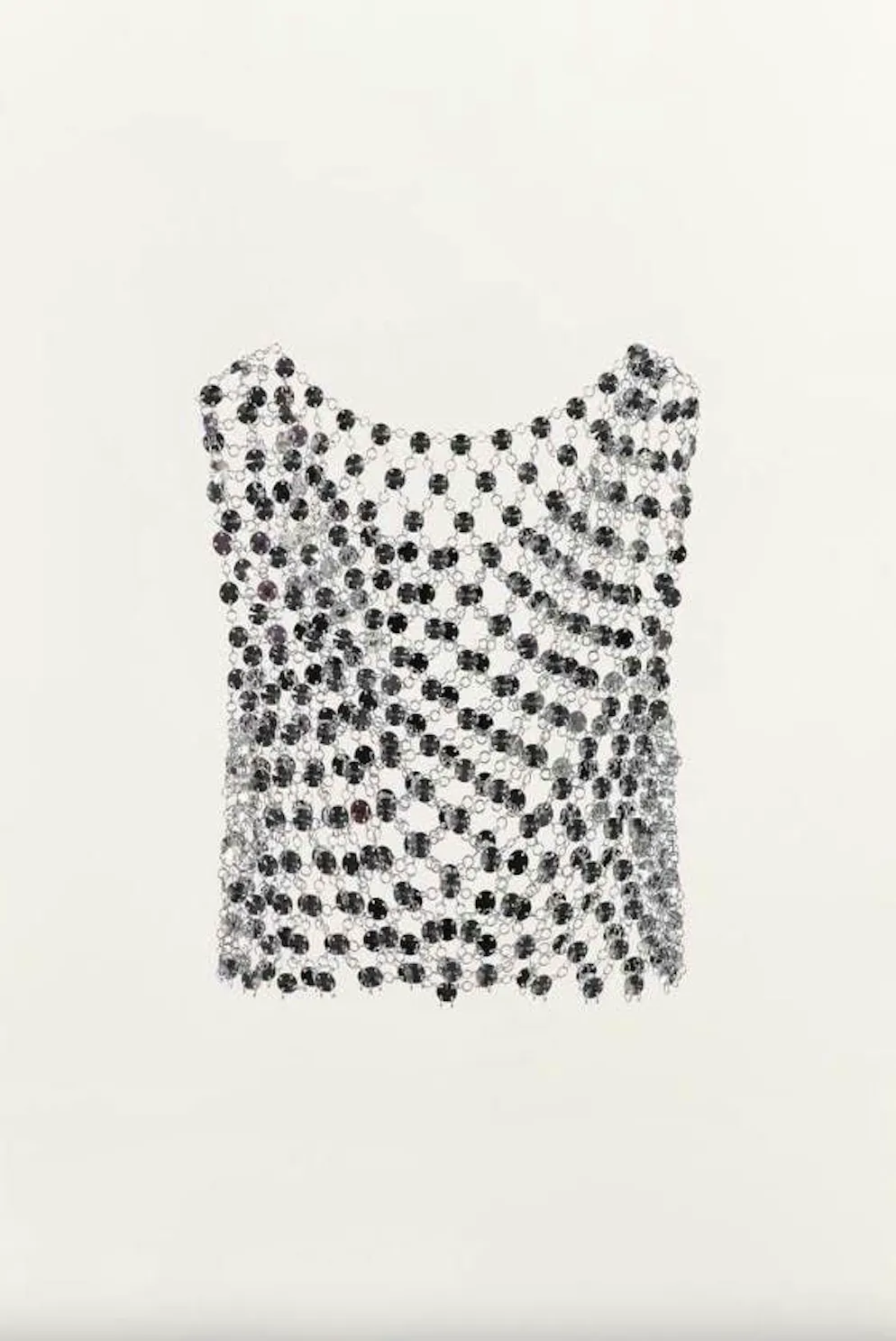Fashion trend in summer 2024: 3D tops. Like a suit of armor: top with gemstones also from Zara for around 100 francs.