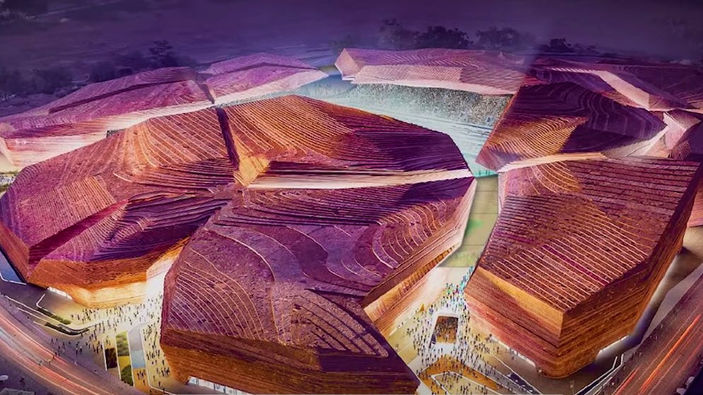 Saudi-Arabien stellt seine 15 extravagante Stadien für die WM 2034 vor. New Murabba Stadion / 46'010 Zuschauer