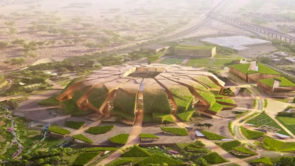 Saudi-Arabien stellt seine 15 extravagante Stadien für die WM 2034 vor. King Salman International Stadion / 92'760 Zuschauer