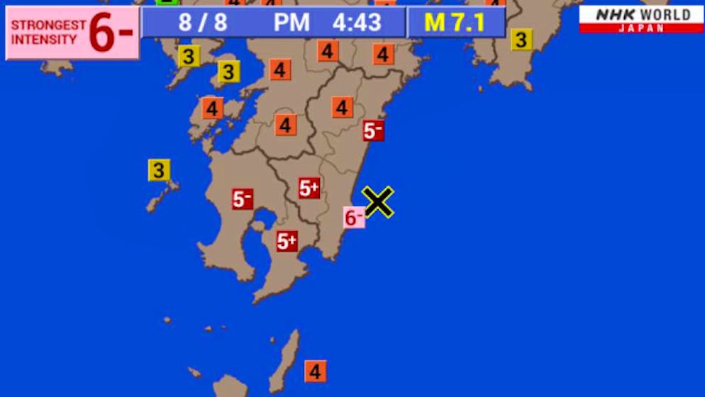 Das Beben am Donnerstag hatte eine Stärke von 7,1.
