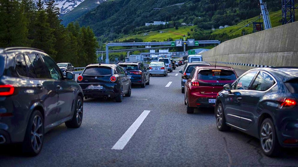 Returning traffic is jammed on the A2 in the Leventina. (archive photo)