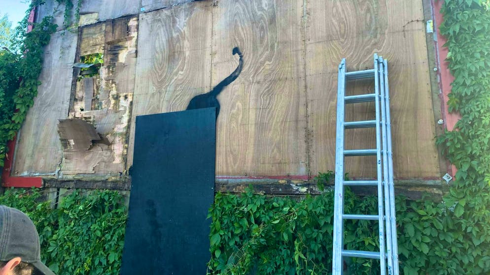 Cat stretching: Banksy continues series of paintings in London - Gallery. The owner of the billboard on which Banksy spray-painted his cat is said to have promised to donate it to an art gallery.