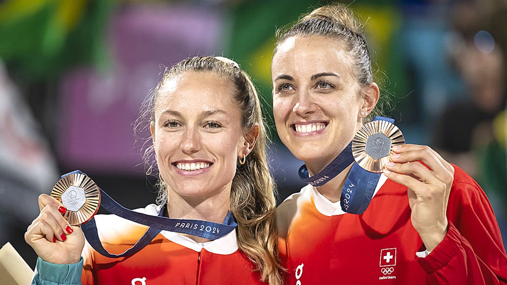 Hüberli/Brunner gewinnen im Beachvolleyball Bronze für die Schweiz.