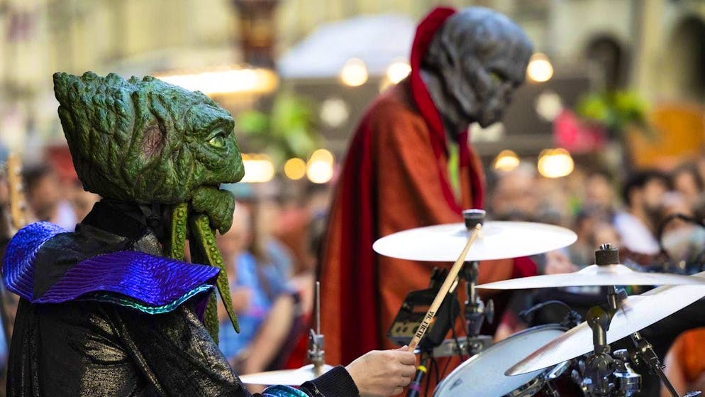 The British band Henge during their performance at the Bern Busker Festival on August 8.