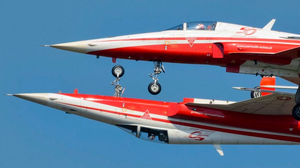 Vor 60 Jahren ist die Patrouille Suisse gegründet worden - Gallery. Gegründet wurde die Patrouille Suisse als Aushängeschild der Schweizer Luftwaffe am 22. August 1964. (Archivbild)