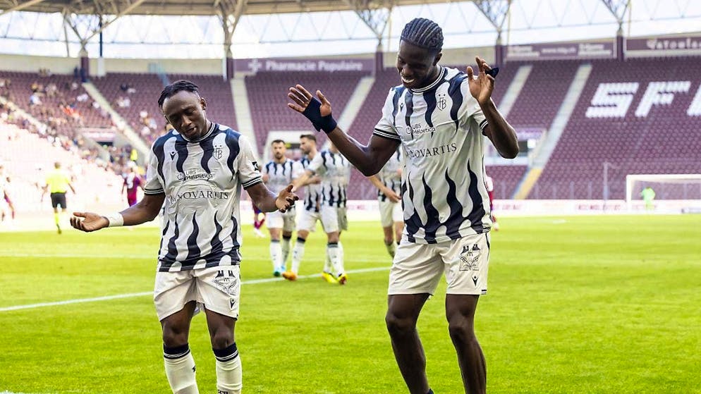 Two 21-year-olds lead Basel's attack: Thierno Barry (right) and Benie Traoré