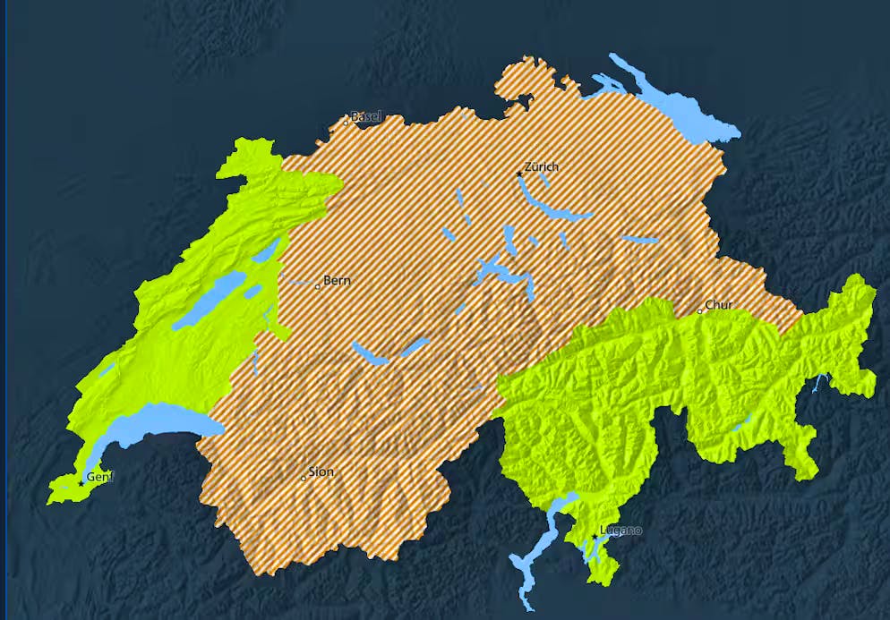 Une alerte de degré 3 a été mise dès 14h00 jusqu’à minuit. Activité orageuse pouvant déborder localement jusque sur le Plateau.
