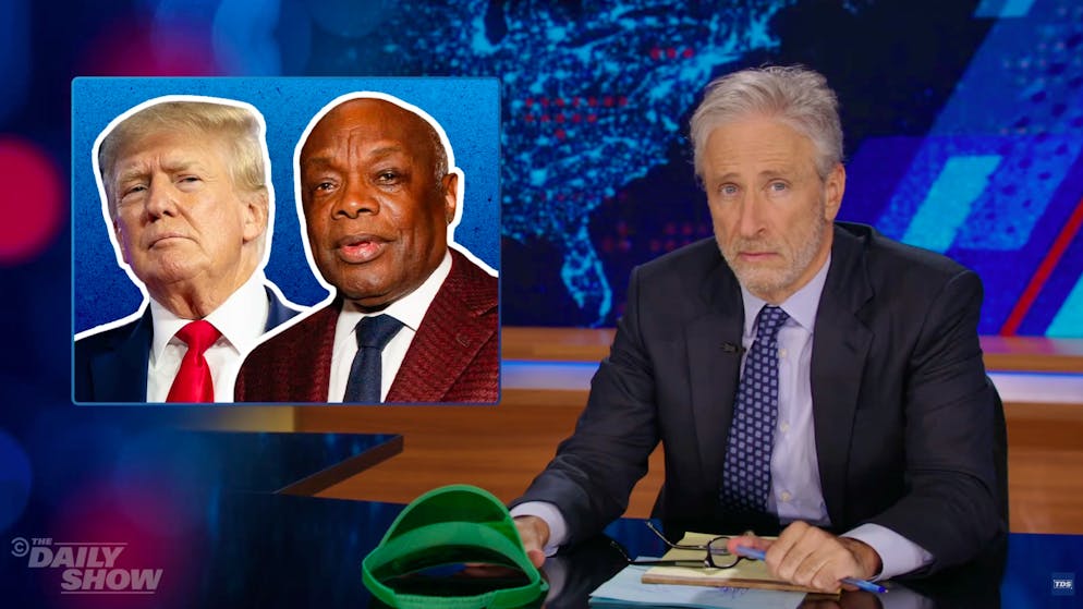 Links im Bild: Trump und Willie Brown.