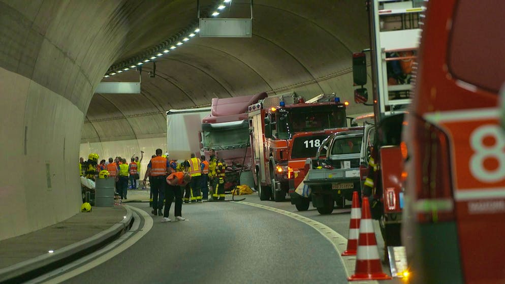 Serious accident on the Rickenstrasse. The tunnel was a scene of devastation.