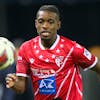 Le defenseur valaisan Francois Moubandje lors de la rencontre de football de Super League entre FC Sion et FC St.Gallen 1879 ce samedi 25 fevrier 2023 au stade de Tourbillon a Sion. (KEYSTONE/Laurent Gillieron)