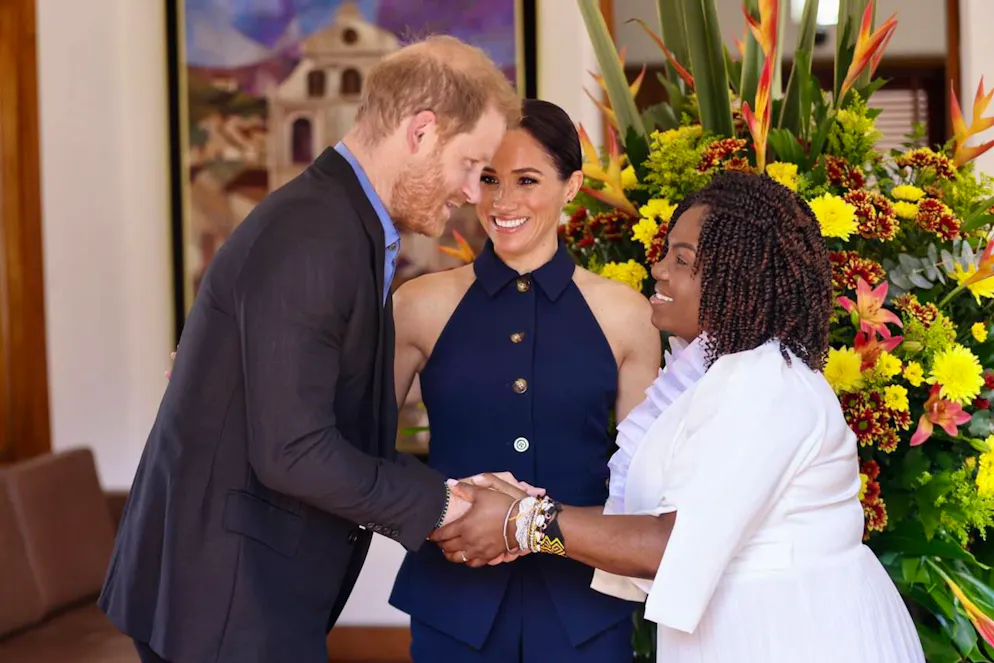 Prinz Harry und Meghan zum Thema Cybermobbing in Kolumbien. Kolumbiens Vizepräsidentin Francia Márquez empfängt die Ehrengäste am ersten Tag ihres Besuchs. 