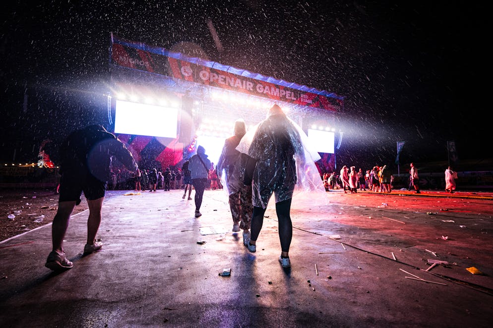 BG13 Gampel. Im Oberwallis regnet es derzeit in Strömen.