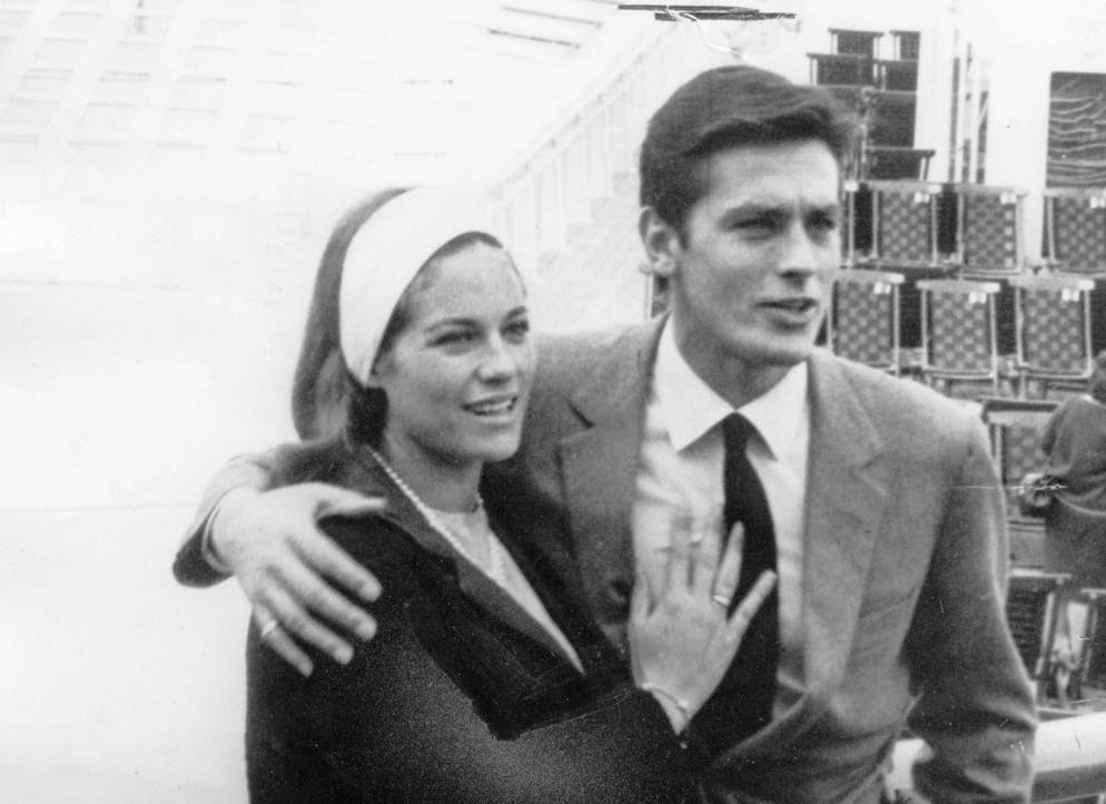 Francine Canovas et Alain Delon en 1964.