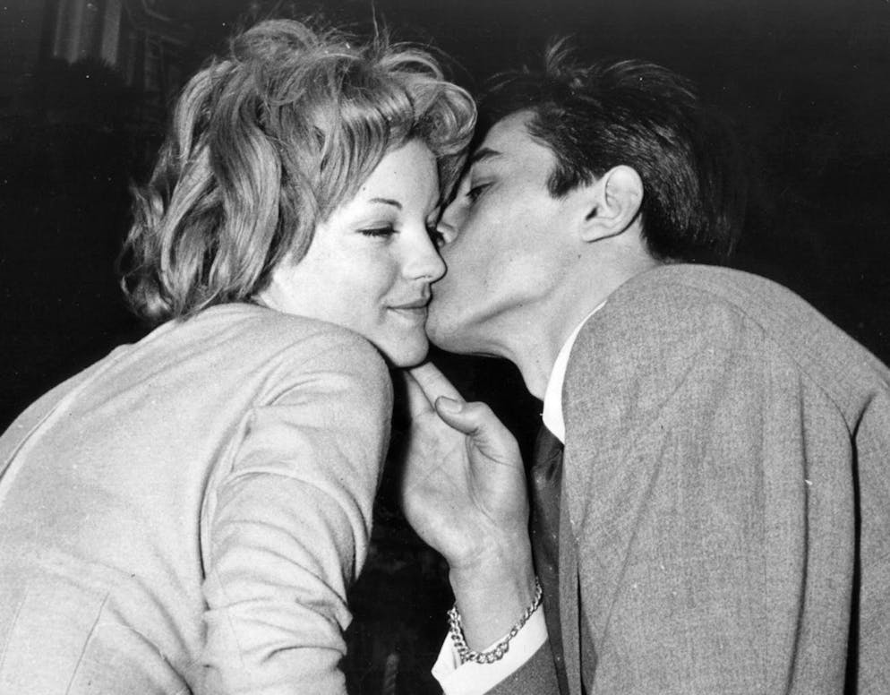 Romy Schneider e Alain Delon nel 1959.