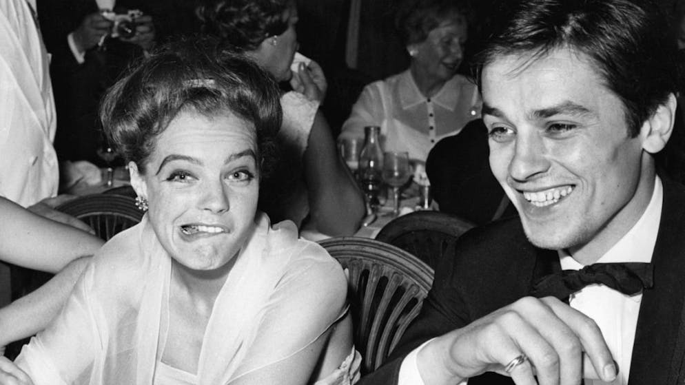 Alain Delon a formé un couple mythique avec l'actrice Romy Schneider. Ici, une photo non datée.