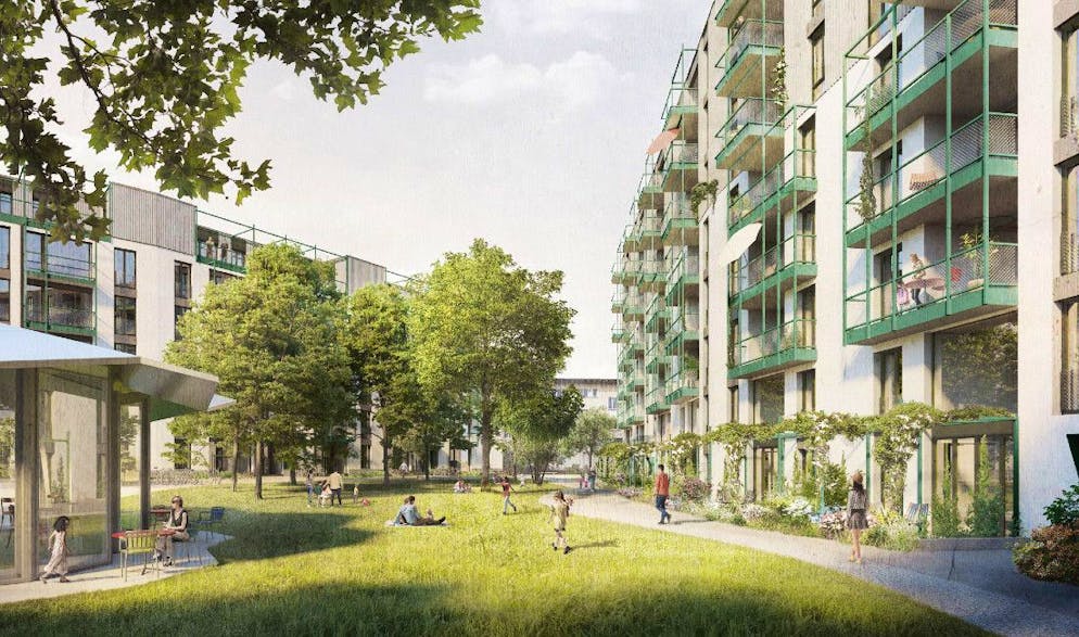 In Zürich Albisrieden entstehen Neubauwohnungen für «kleine bis mittlere» Einkommen.