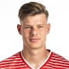 ACHTUNG SPONSOR LOGO VOM ORIGINALBILD RETOUCHIERT - Portrait von Andrin Hunziker, Spieler der Schweizer U20 Fussballnationalmannschaft der Maenner, fotografiert am Montag, 19. September 2022 in Kloten. (KEYSTONE/Gaetan Bally)