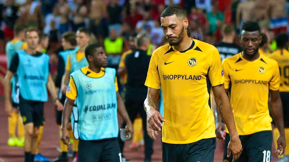 Disappointment for Guillaume Hoarau and Co.: Due to the now abolished away goals rule, YB missed out on a place in the group stage of the Champions League.