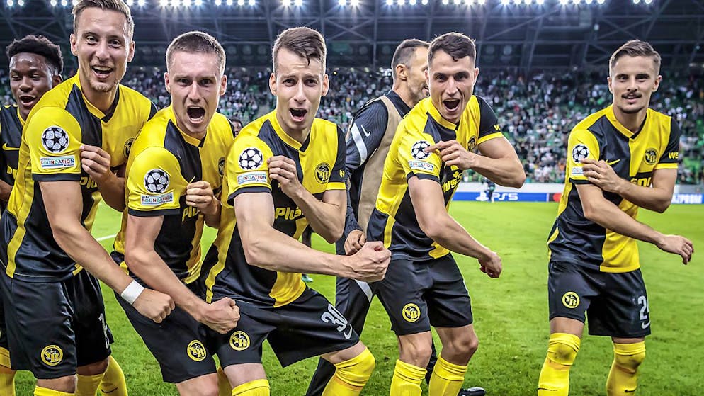 Das waren die sieben Playoff-Duelle der Young Boys - Gallery. Nicolas Bürgy, Michel Aebischer, Sandro Lauper, Vincent Sierro und Quentin Maceiras bejubeln 2021 in Budapest die erfolgreiche Qualifikation für die Champions League