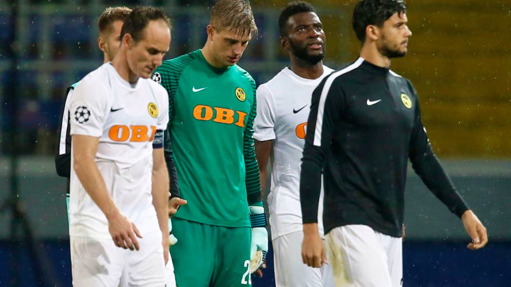 Das waren die sieben Playoff-Duelle der Young Boys - Gallery. Steve von Bergen, David von Ballmoos, Jean-Pierre Nsame und Loris Benito gehen nach dem Playoff-Rückspiel gegen ZSKA Moskau 2017 enttäuscht vom Platz