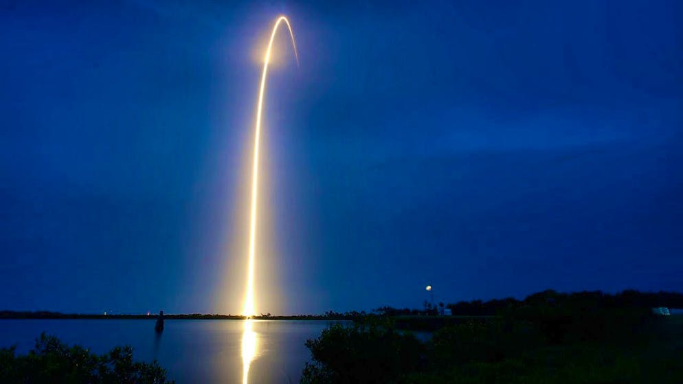 SpaceX Falcon 9 rocket launches Starlink satellites into space. (archive image)