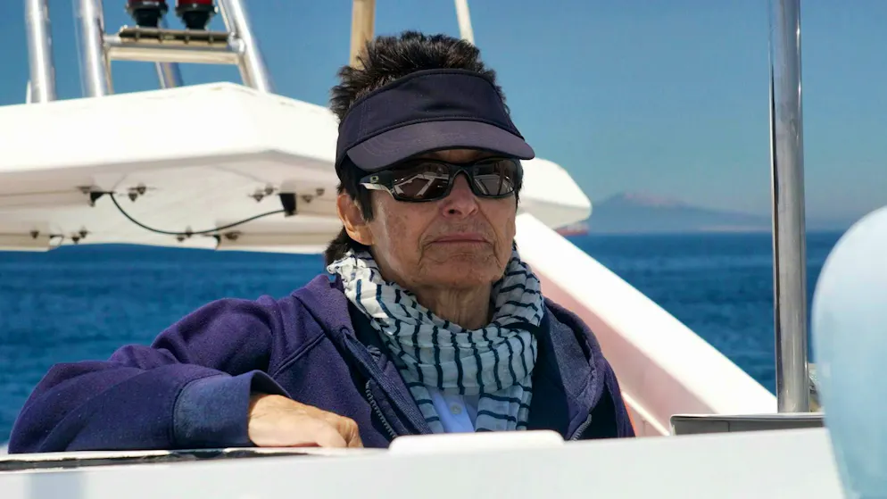 Katharina Heyer. Katharina Heyer goes out to sea by boat every day to watch whales and dolphins.