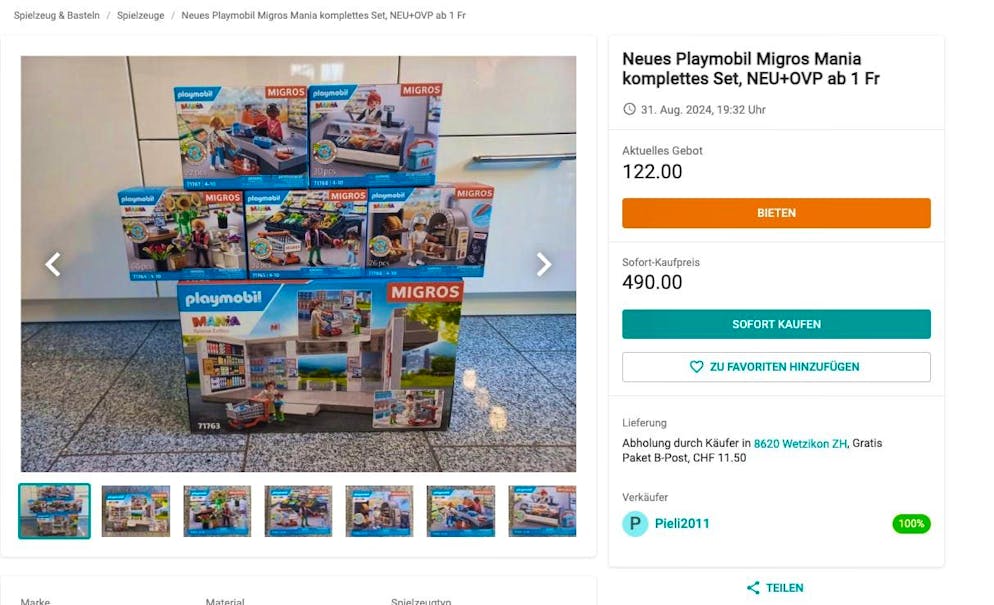 Un set costa 500 franchi.