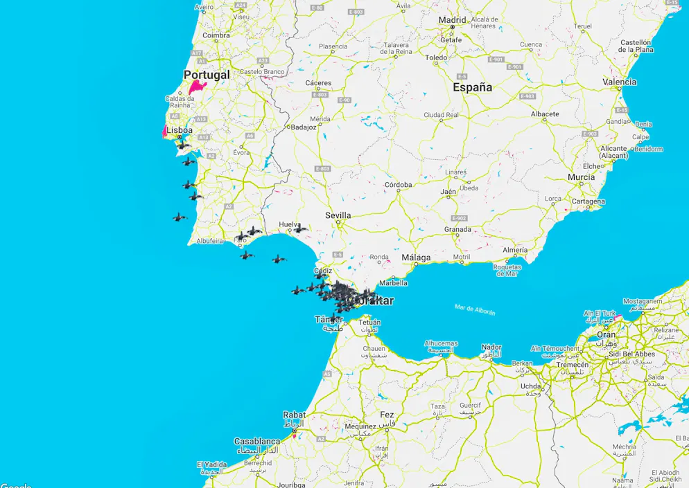 Crisis area off Tarifa: over 670 reported incidents since 2020.