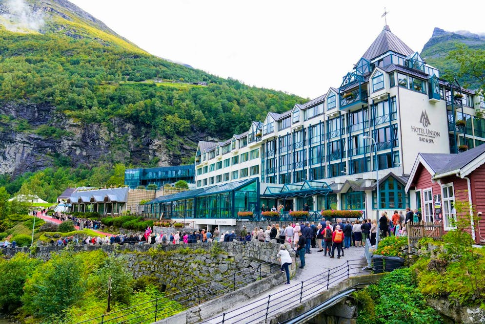 Saying yes by the fjord: Princess Märtha Louise marries a shaman - Gallery. The couple held their wedding reception at a posh hotel on the Geirangerfjord.