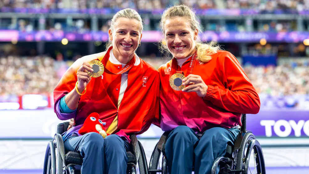 Manuela Schär et Catherine Debrunner se sont parée sd'or dimanche à Paris.